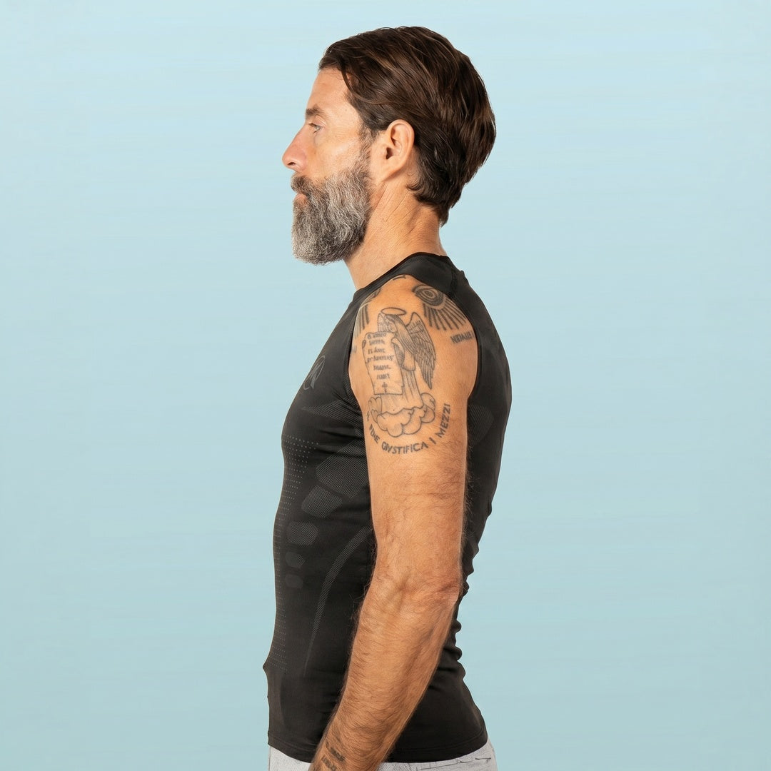 VestElite Black compression shirt side view