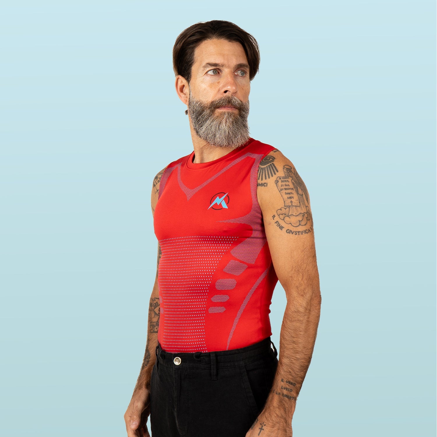VestElite Red (Limited Edition) compression shirt three-quarter view